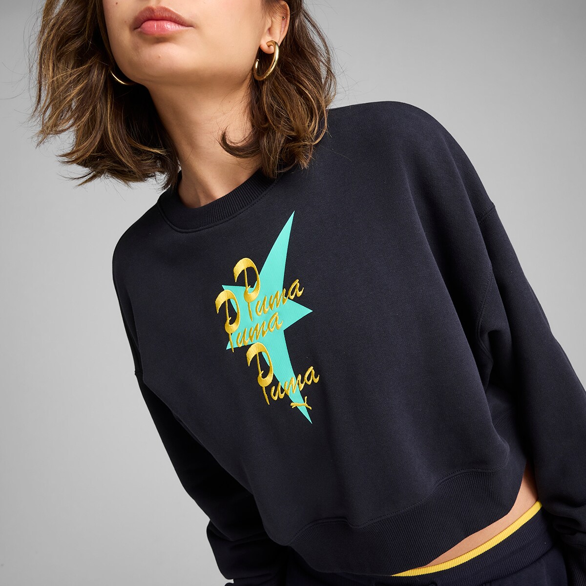 Sweatshirt de Mulher Road To Unity Oversized Graphic Crew TR Azul-4