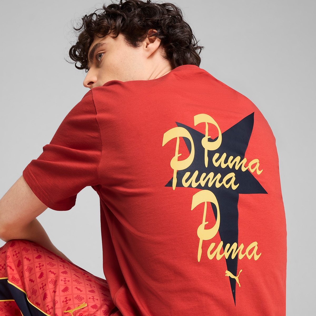 T-shirt de Homem Road To Unity Graphic Tee Vermelho-3