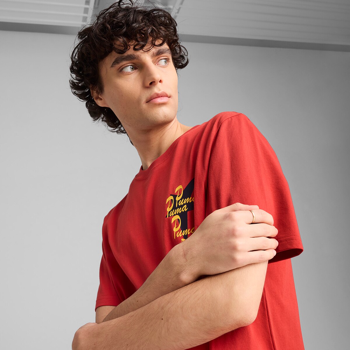 T-shirt de Homem Road To Unity Graphic Tee Vermelho-4