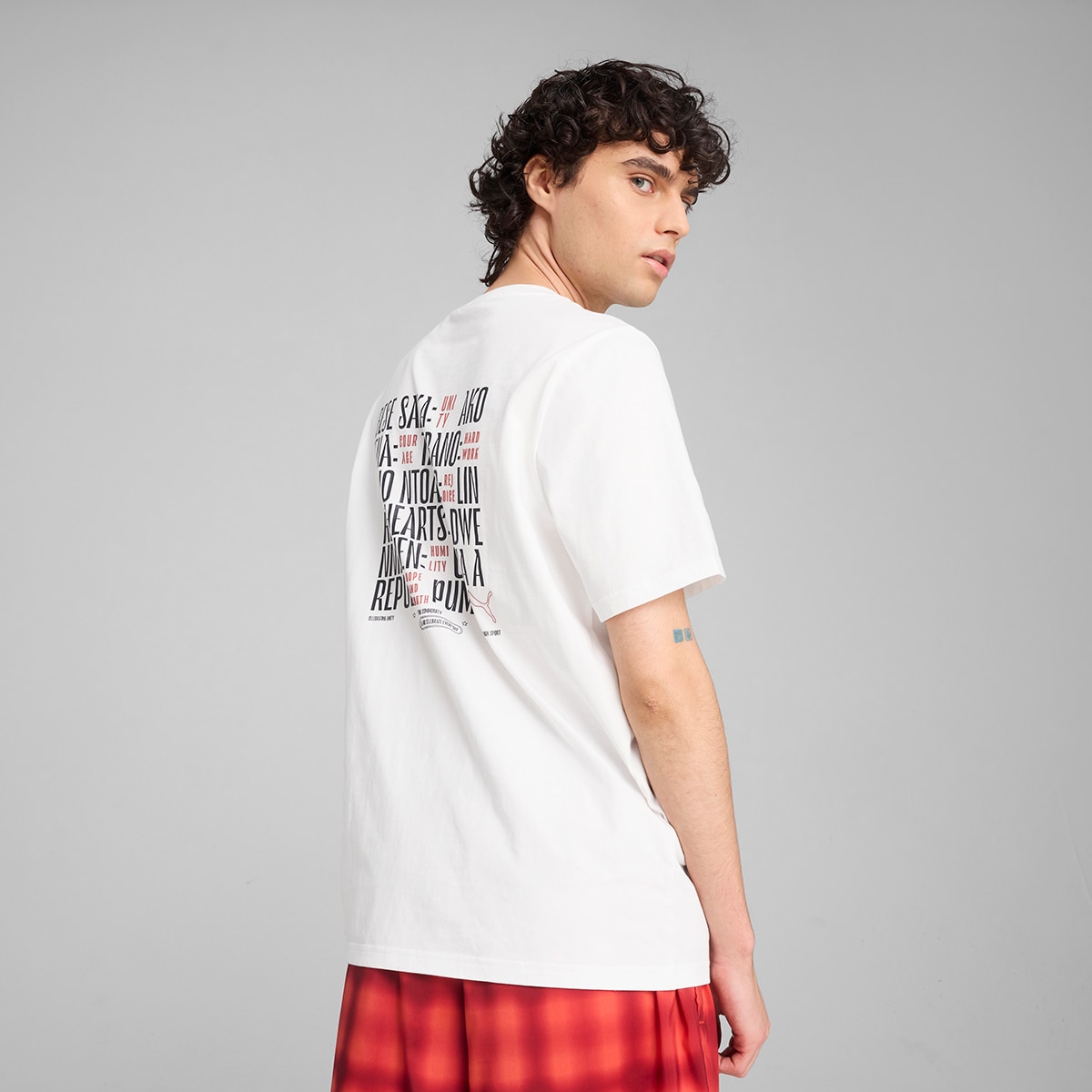 T-shirt de Homem Road To Unity Values Graphic Tee Branco-2