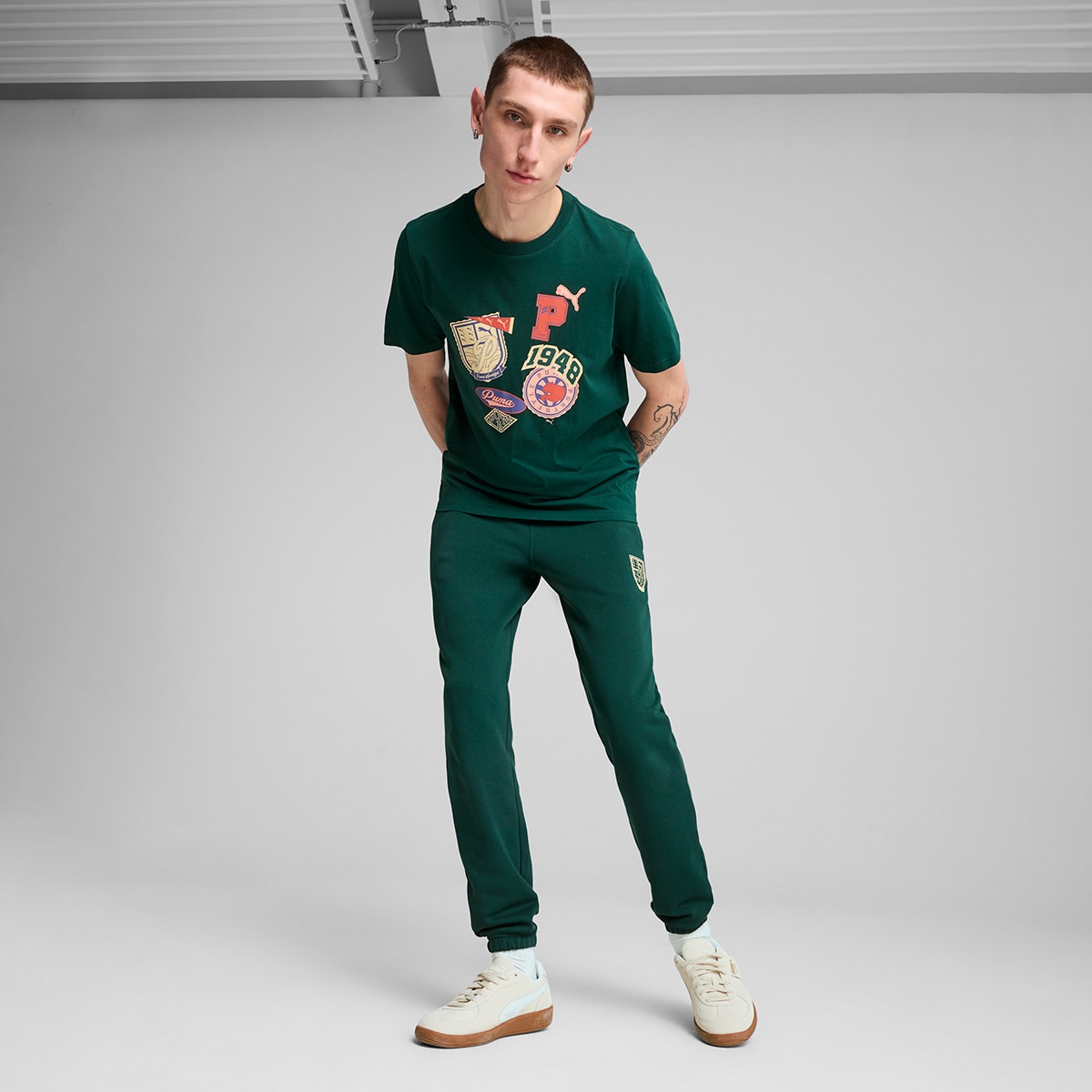 T-shirt de Homem Sports Legacy Front Graphic Tee Verde-3