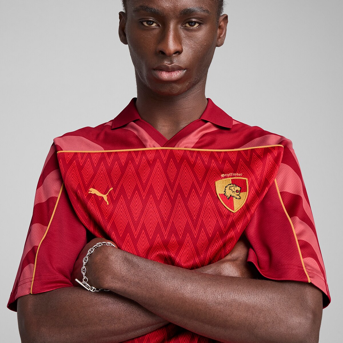 T-shirt de Homem Harry Potter Relaxed Football Jersey Vermelho-5