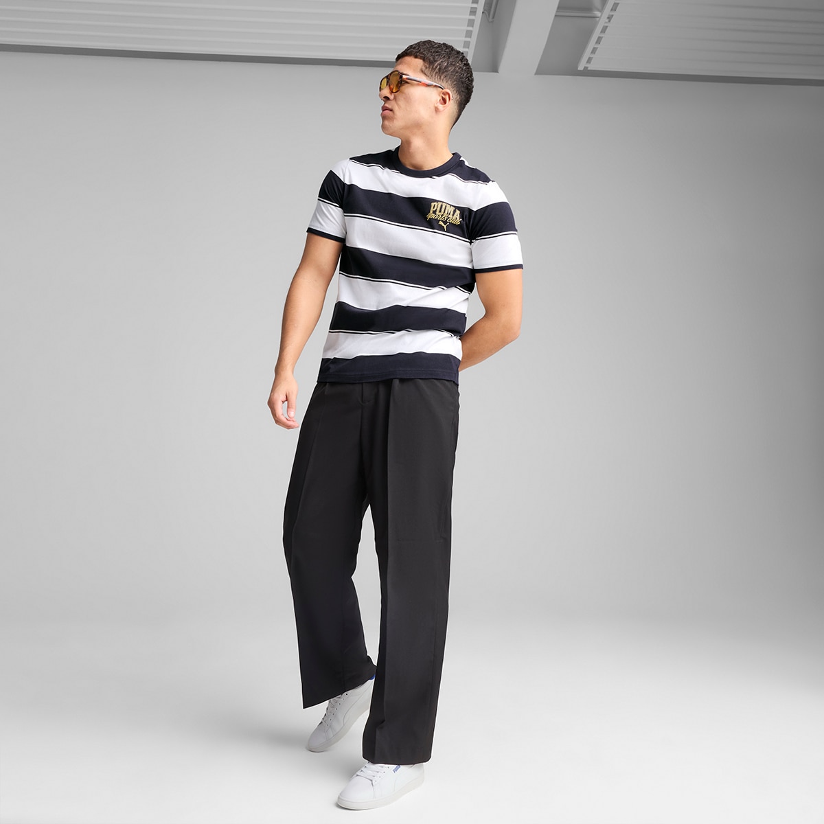 T-shirt de Homem Class Stripe AOP Tee Azul-3