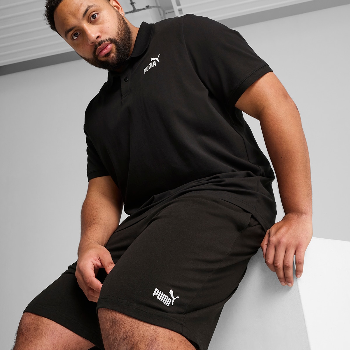 Calções de Homem ESS No. 1 Logo Jersey Shorts 10'' Preto-5