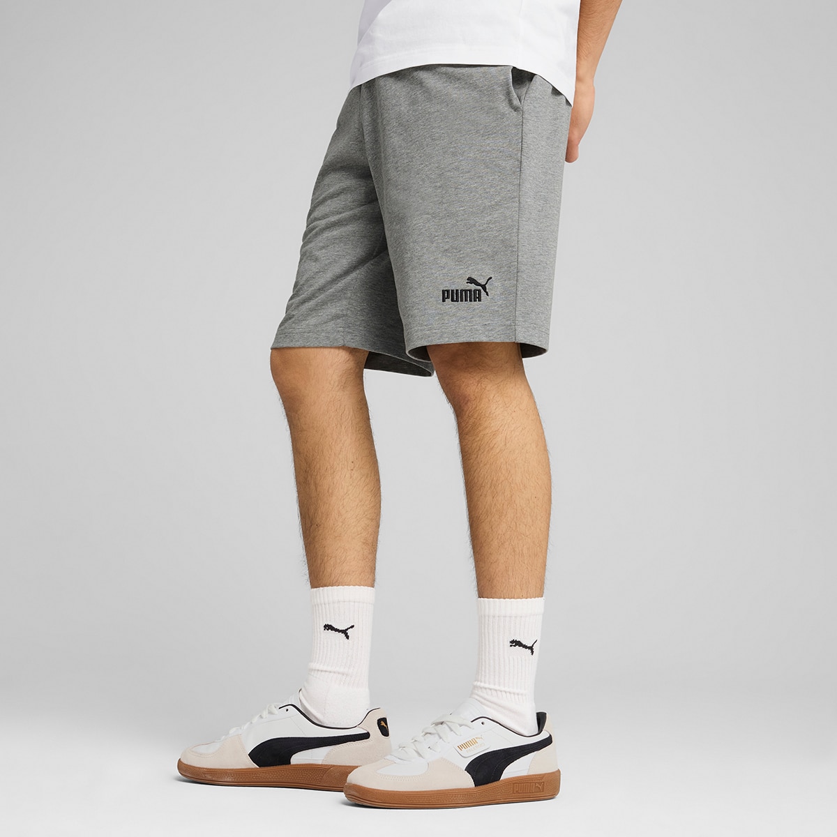 Calções de Homem ESS No. 1 Logo Jersey Shorts 10'' Cinzento-2