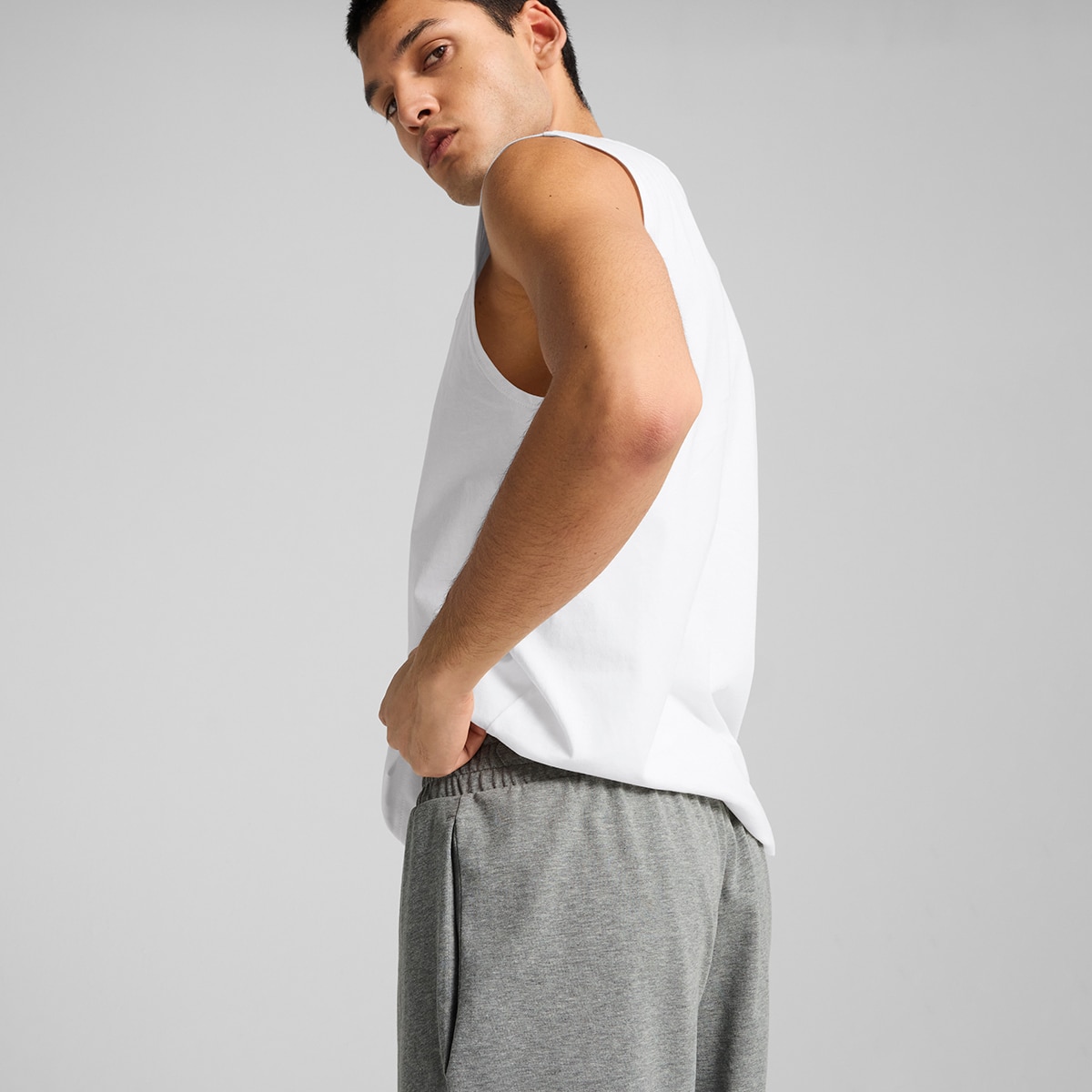 Calções de Homem ESS No. 1 Logo Jersey Shorts 10'' Cinzento-4