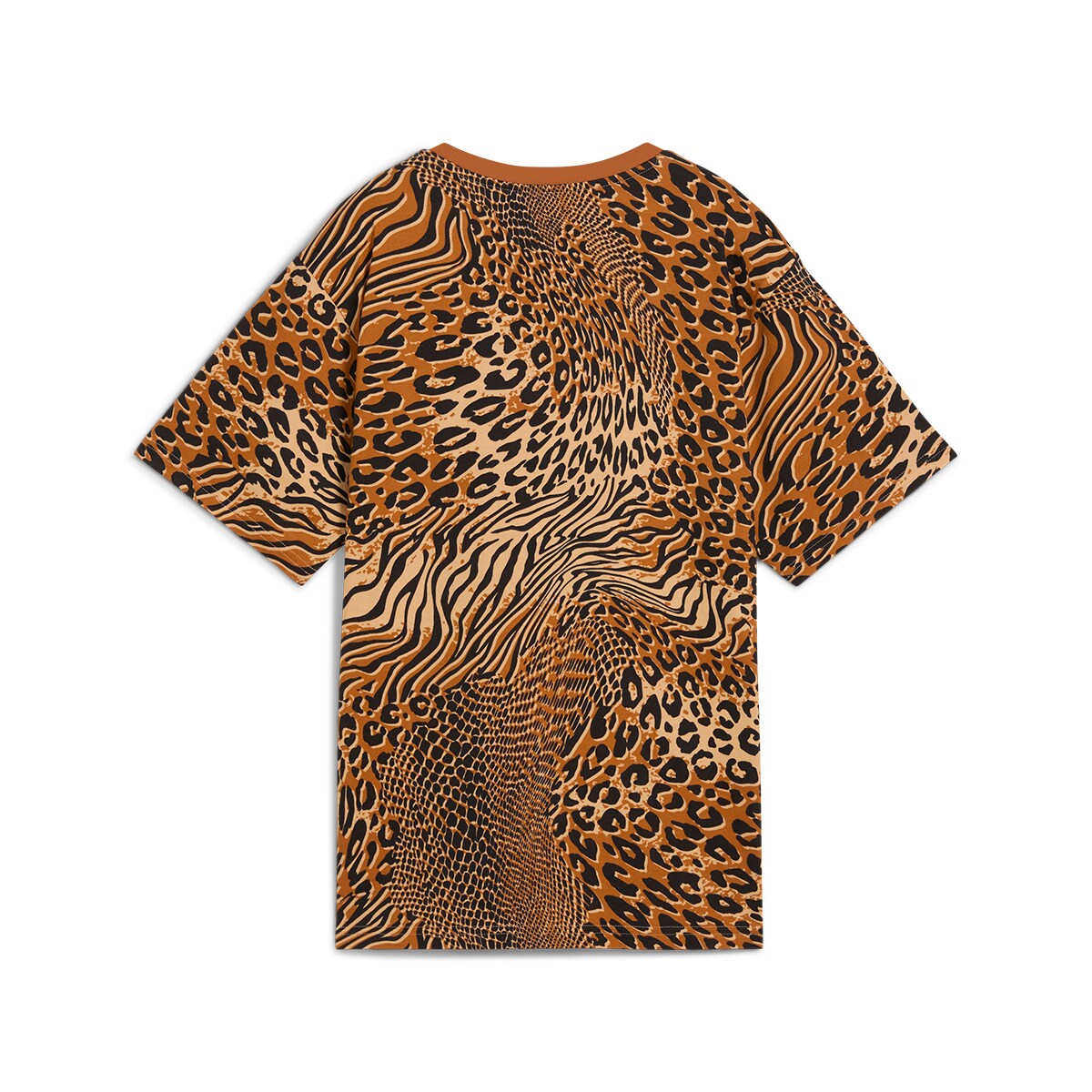 T-shirt de Mulher ESS Graphic Animal Relaxed AOP Tee Castanho-5