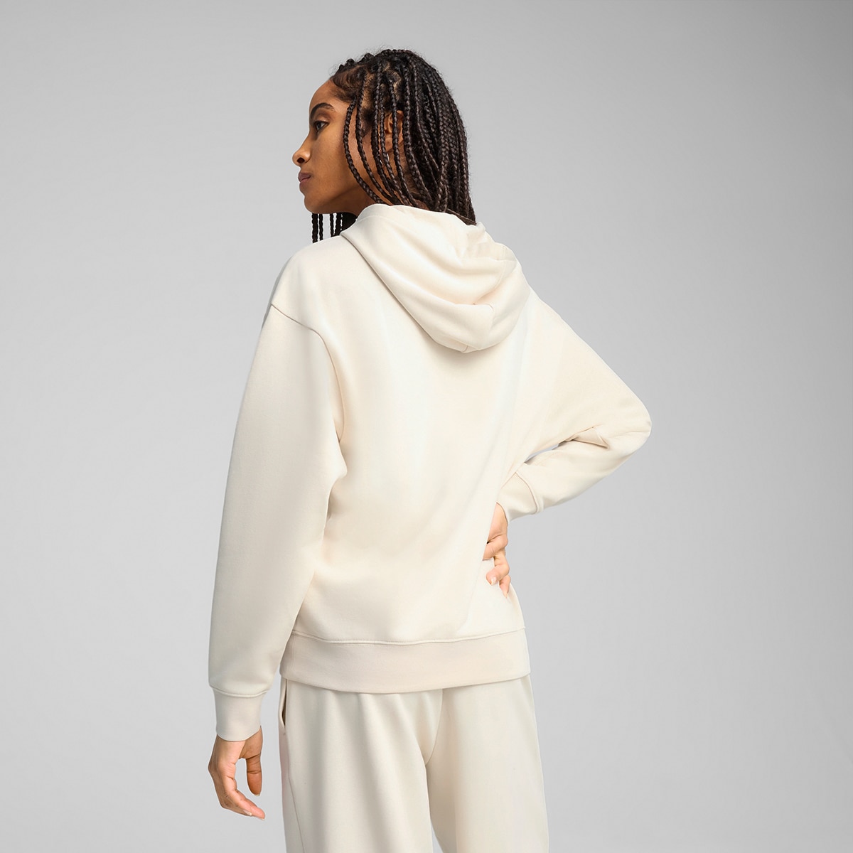 Sweatshirt de Mulher ESS Script Comfort Hoodie TR Branco-2