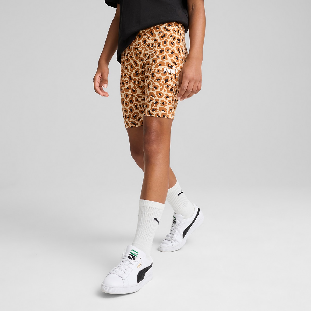 Calções de Criança ESS Animal AOP Short Leggings G Castanho-1