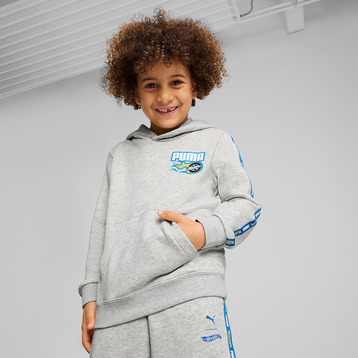 Sweatshirt de Criança X Hot Wheels Graphic Hoodie TR Cinzento-1