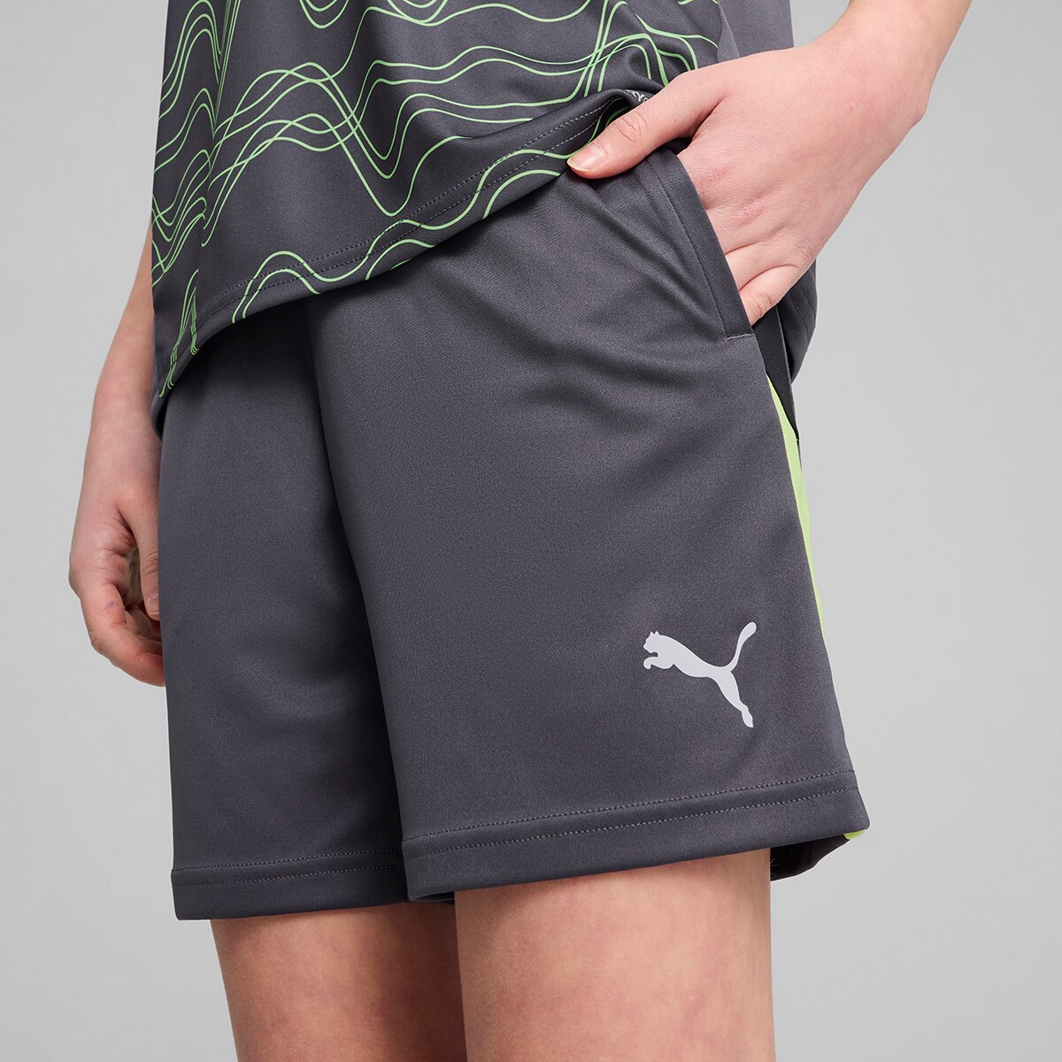 Calções de Criança Individual LIGA Training Shorts 2 Jr (Open Pockets) Preto-4