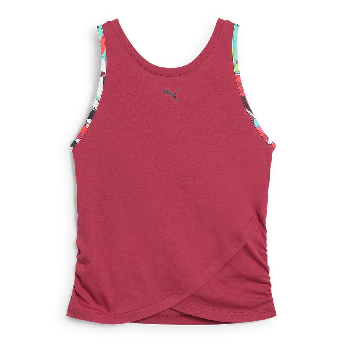 T-shirt sem Mangas de Mulher Tropical Aop Tank - Short Vermelho-6