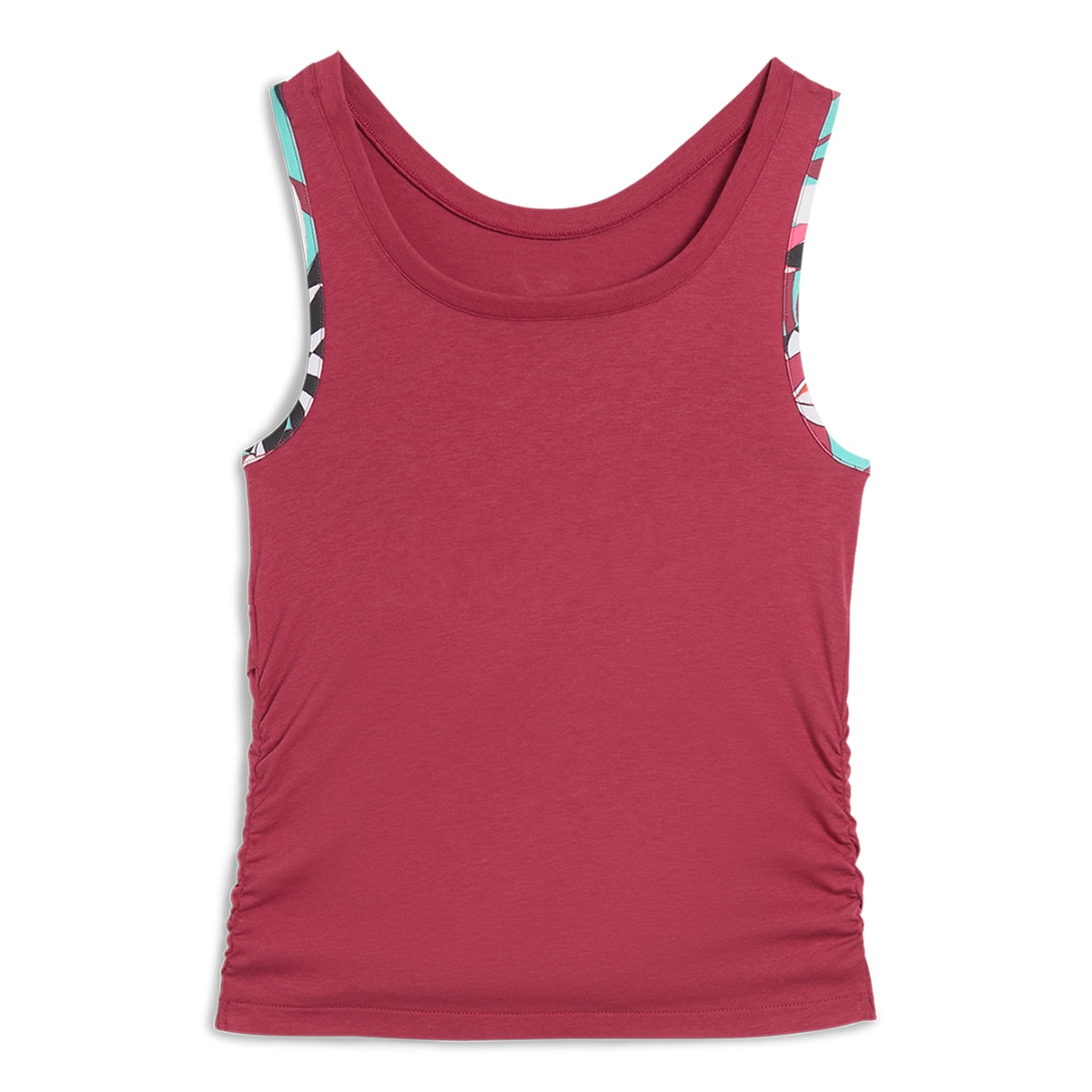 T-shirt sem Mangas de Mulher Tropical Aop Tank - Short Vermelho-7