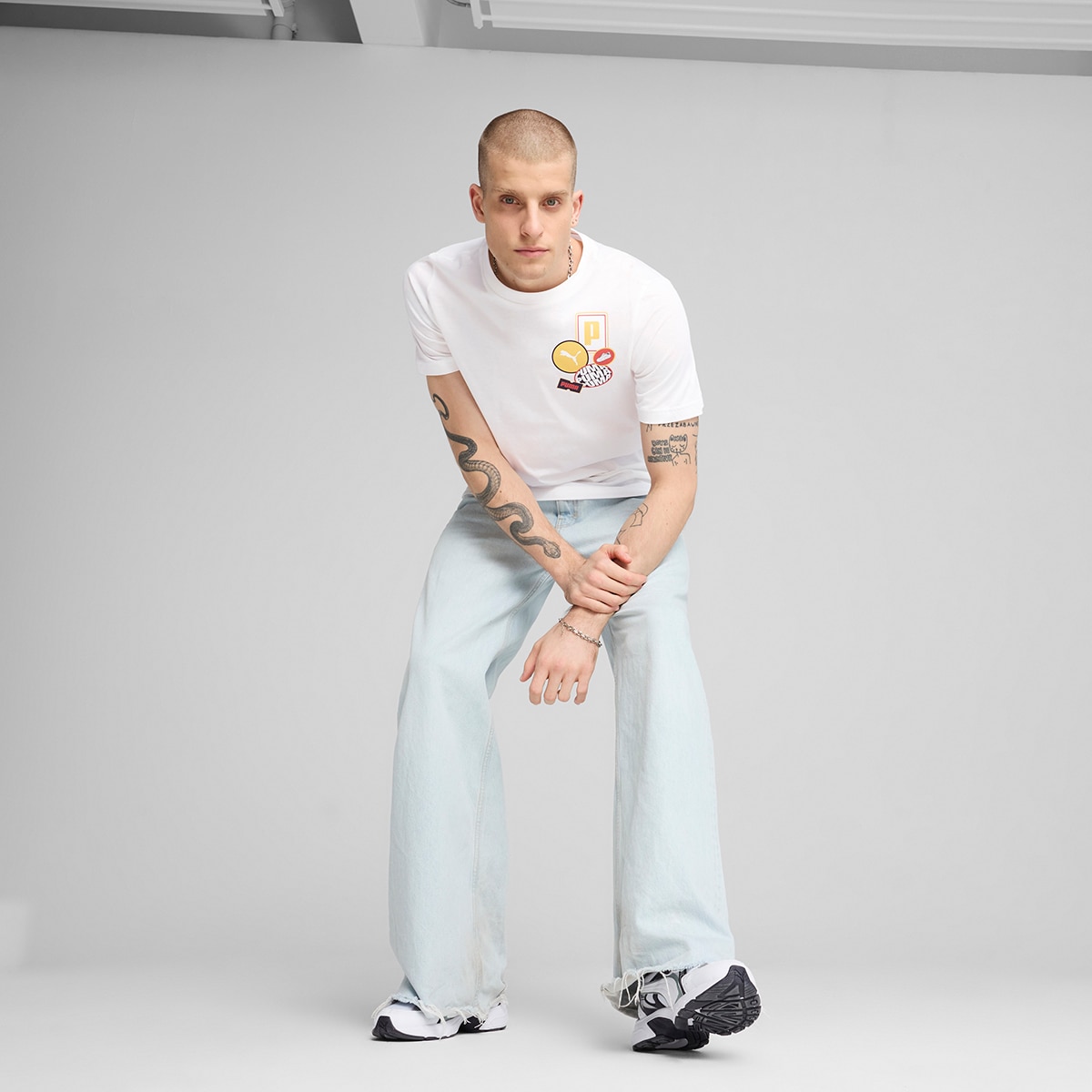 T-shirt de Homem Graphics Icon Tee Branco-1