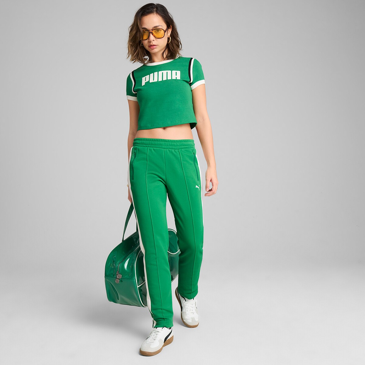 T-shirt de Mulher Future.Archive Graphic Baby Tee Verde-3