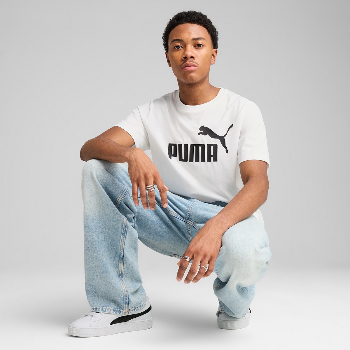 T-shirt de Homem ESS No. 1 Logo Tee Branco-3