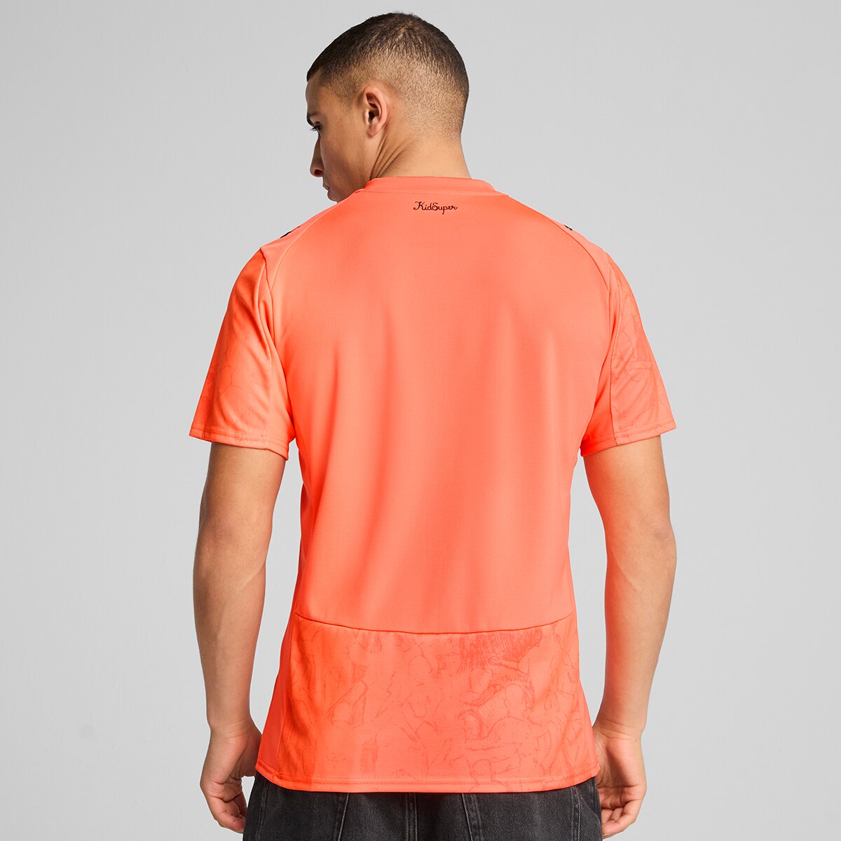 T-shirt de Futebol de Homem Kidsuper MCFC Jersey Réplica Laranja-2