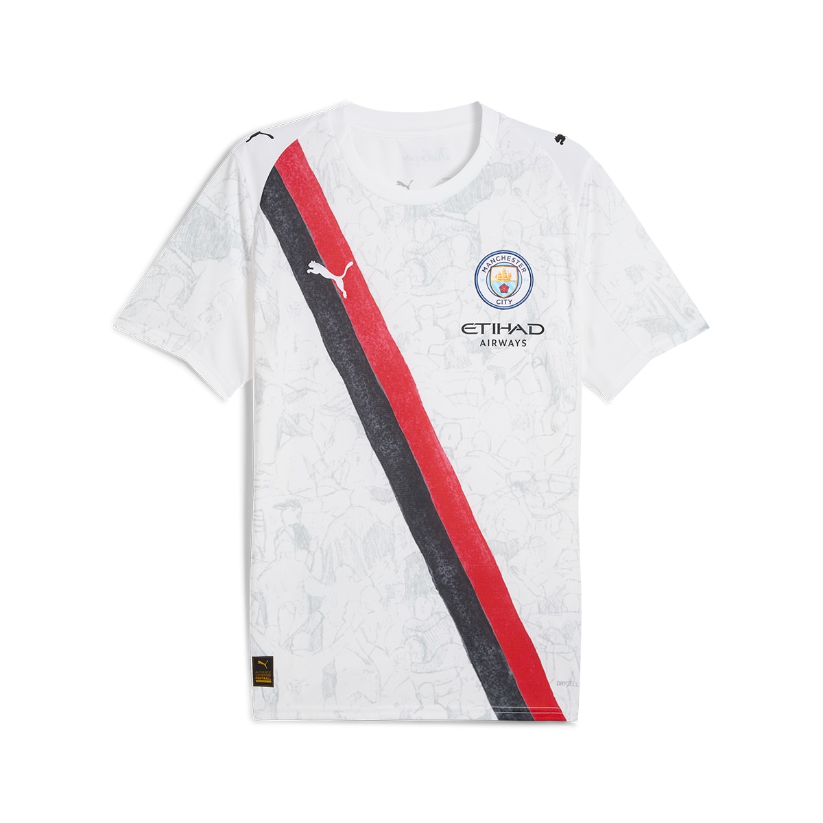 T-shirt de Futebol de Homem Kidsuper MCFC Jersey Réplica Branco-6