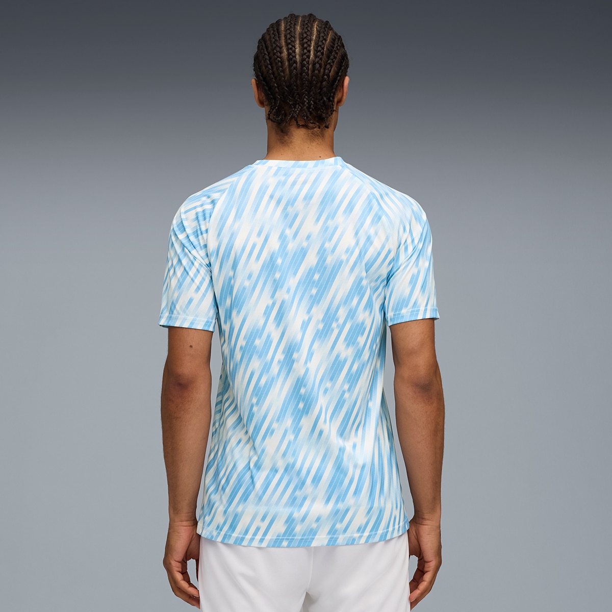 T-shirt de Futebol de Homem MCFC Warm Up Jersey Azul-2