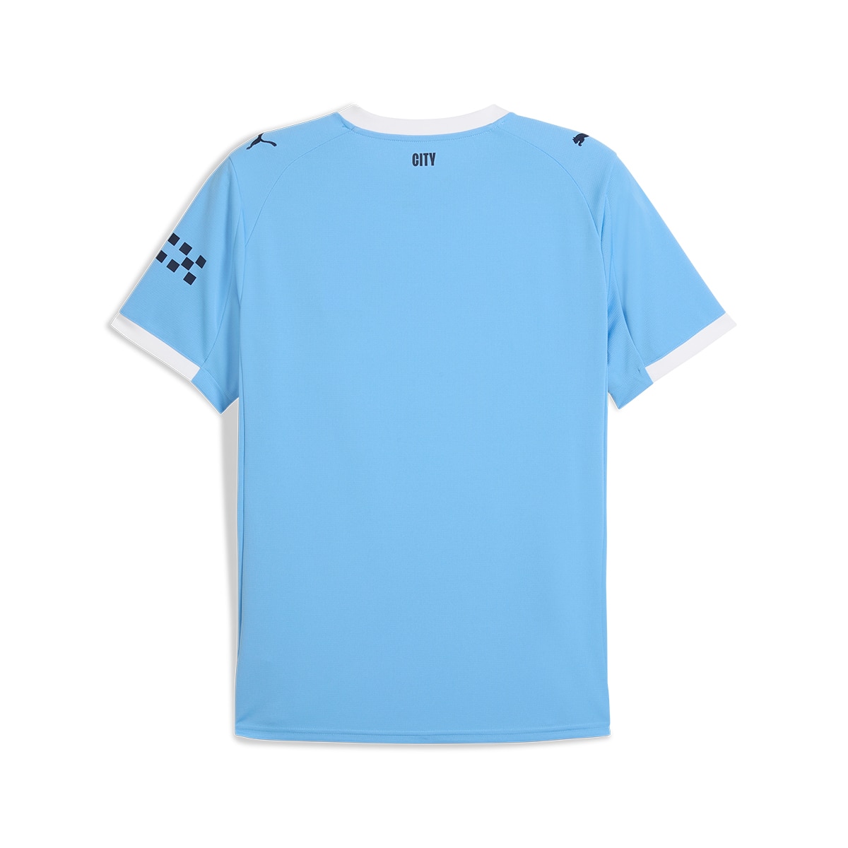 T-shirt de Futebol de Homem MCFC Home Jersey Réplica Azul-7