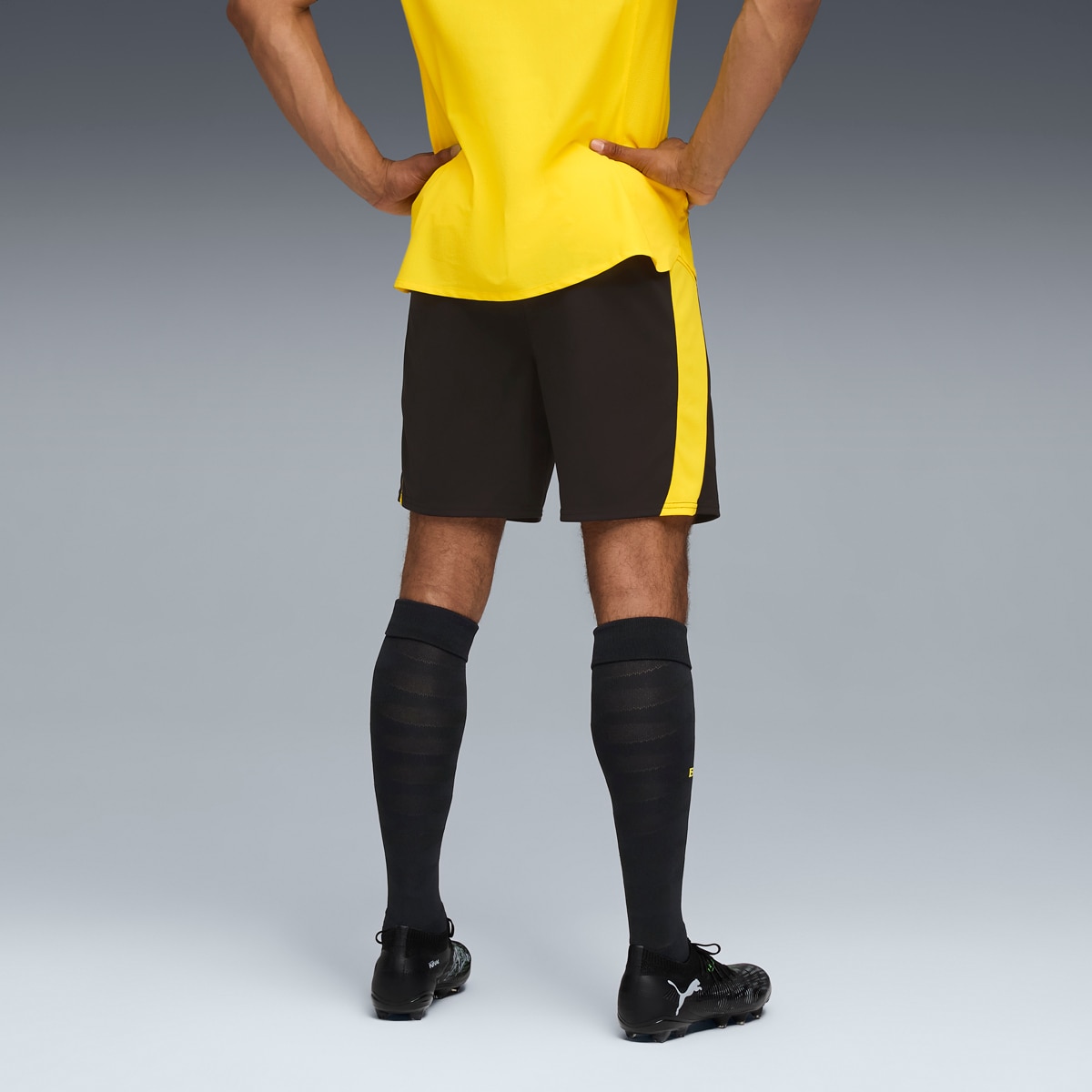 Calções de Homem BVB Shorts Replica w/ Blocking Preto-4