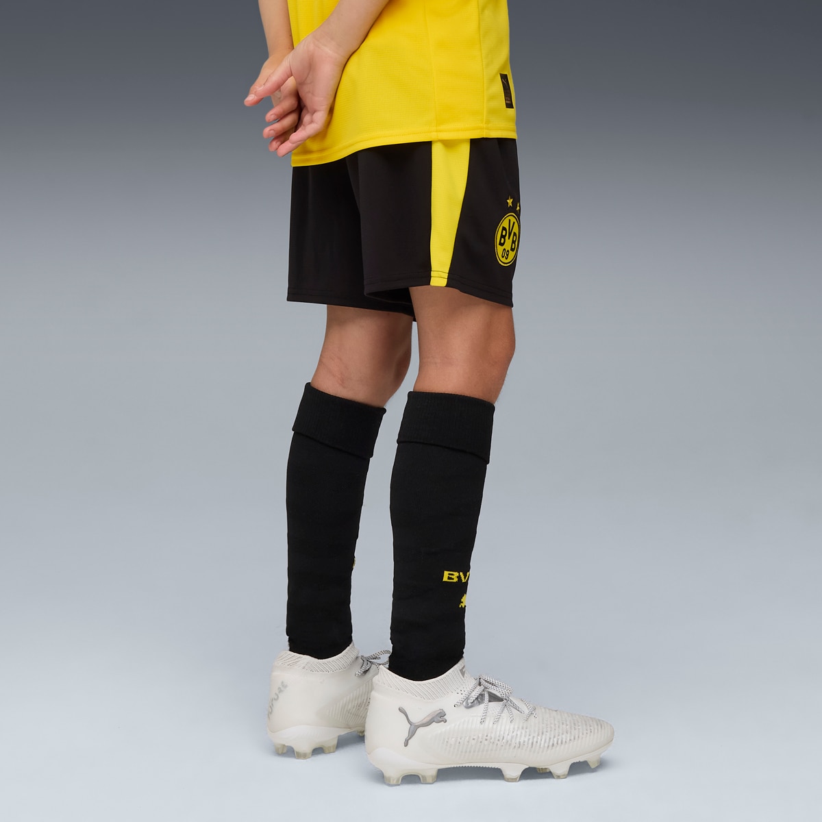 Calções de Homem BVB Shorts Replica w/ Blocking Jr Preto-4
