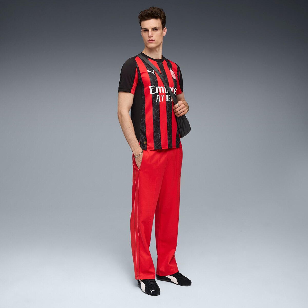 T-shirt de Futebol de Homem ACM Home Jersey Réplica Vermelho-5