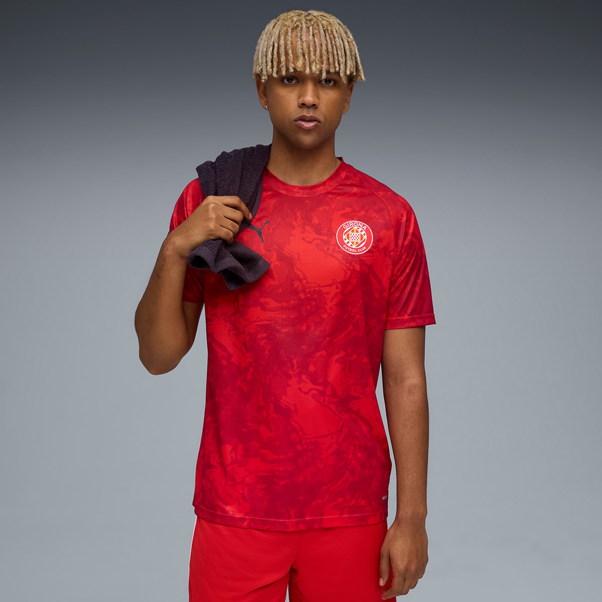 T-shirt de Futebol de Homem GFC Warm Up Jersey Vermelho-1