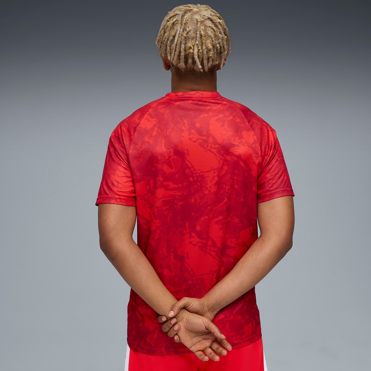 T-shirt de Futebol de Homem GFC Warm Up Jersey Vermelho-2