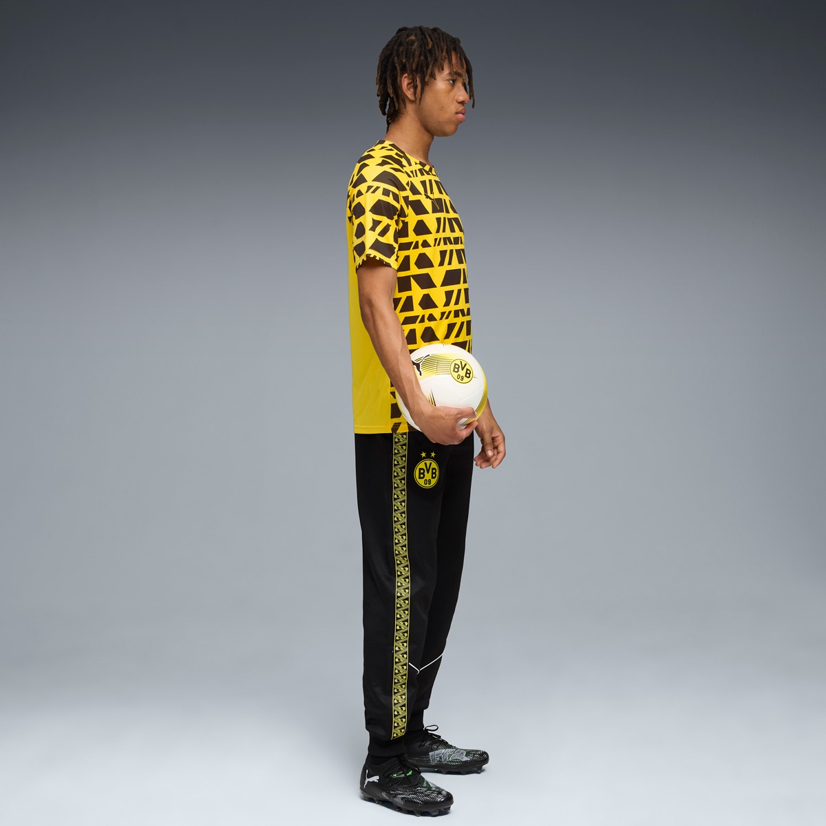 T-shirt de Futebol de Homem BVB Warm Up Jersey Amarelo-3