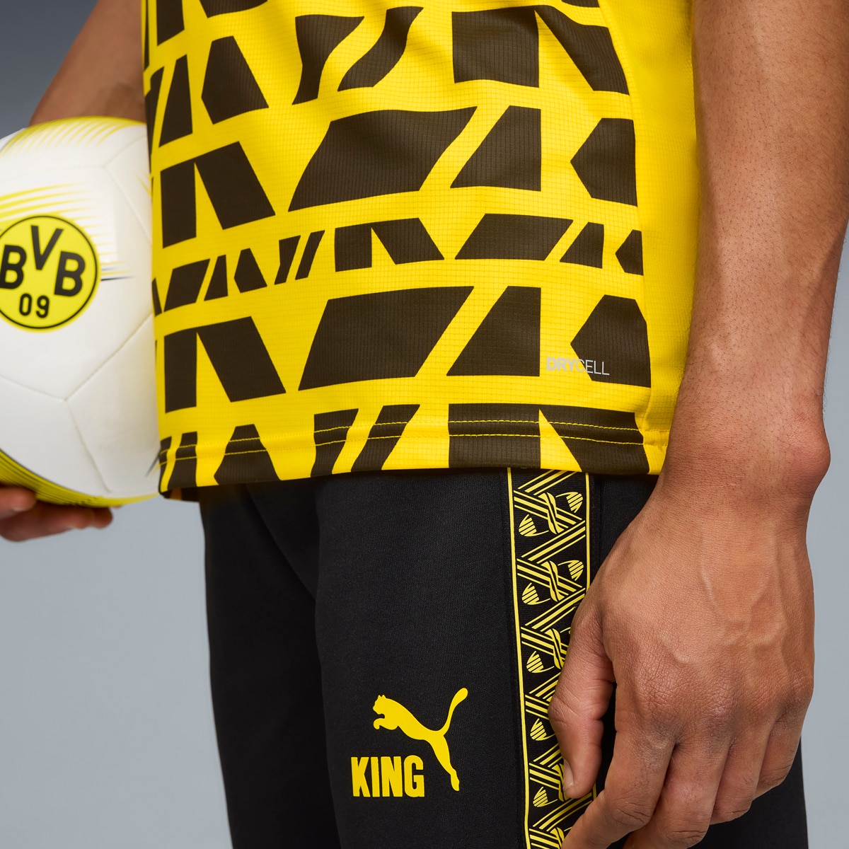 T-shirt de Futebol de Homem BVB Warm Up Jersey Amarelo-5