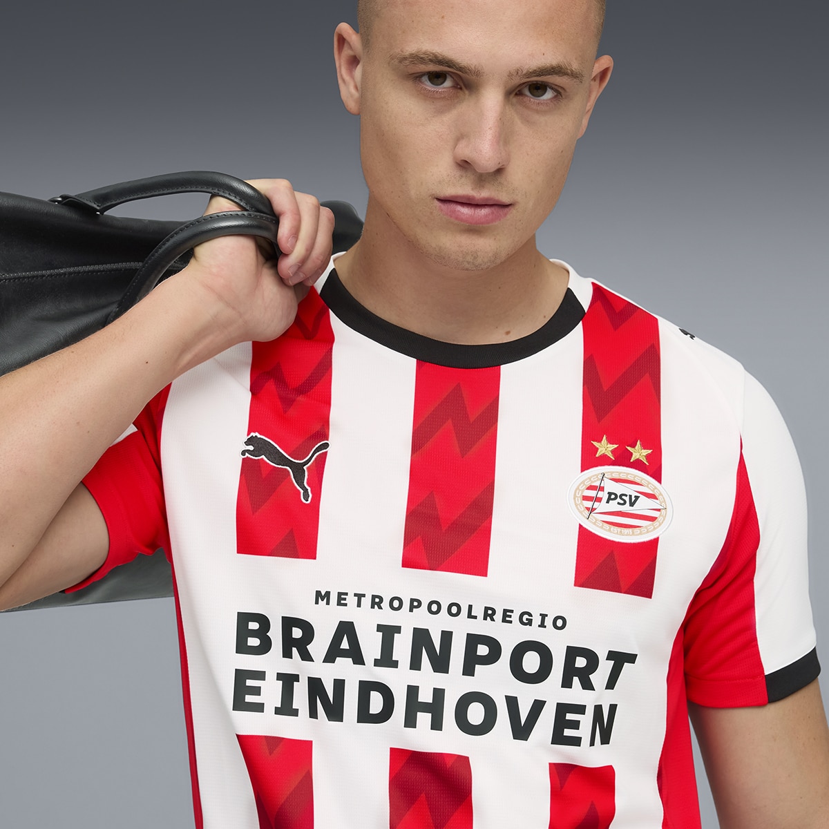 T-shirt de Futebol de Homem PSV Home Jersey Replica Branco-5