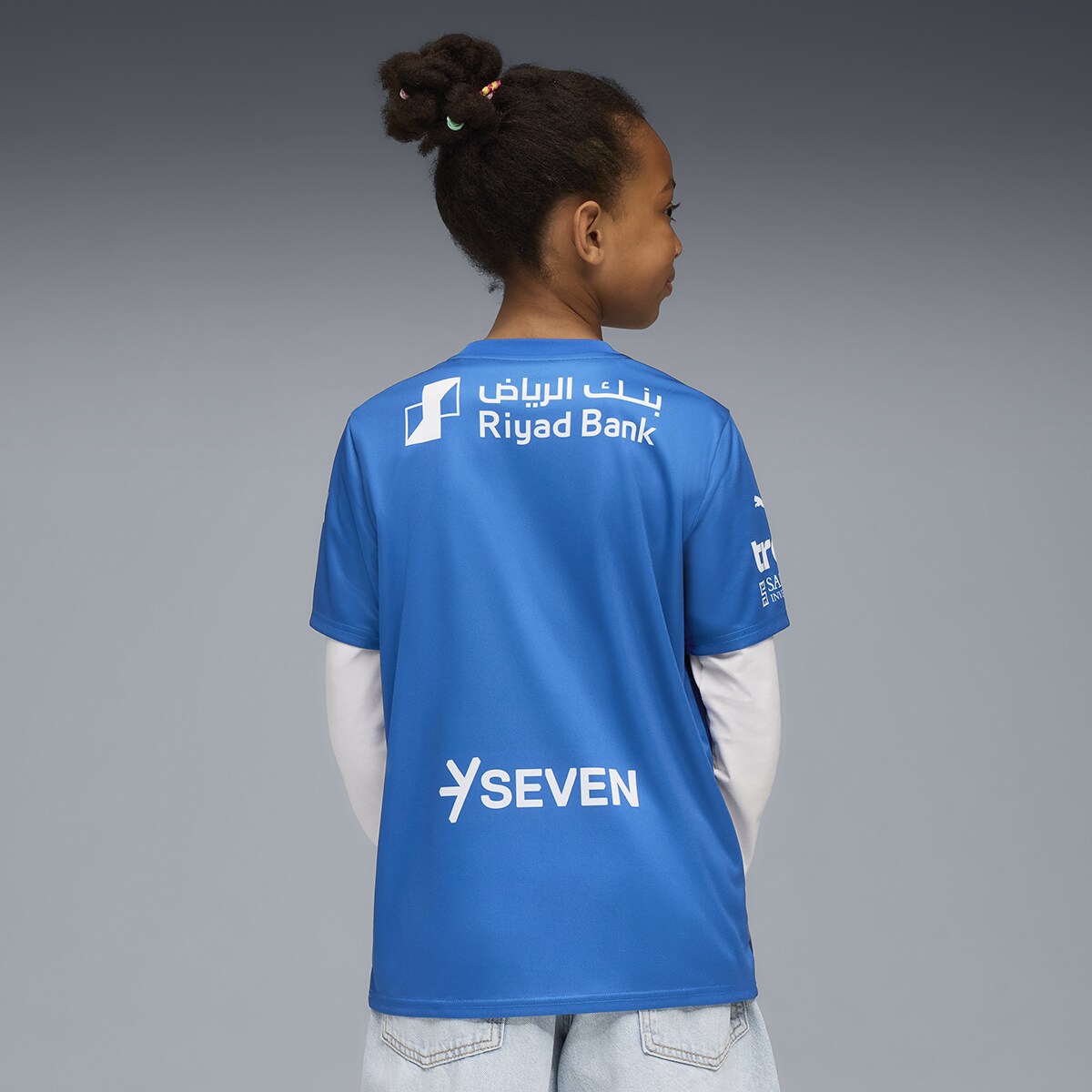 T-shirt de Futebol de Homem AHSFC Home Fan Jersey Jr Azul-6