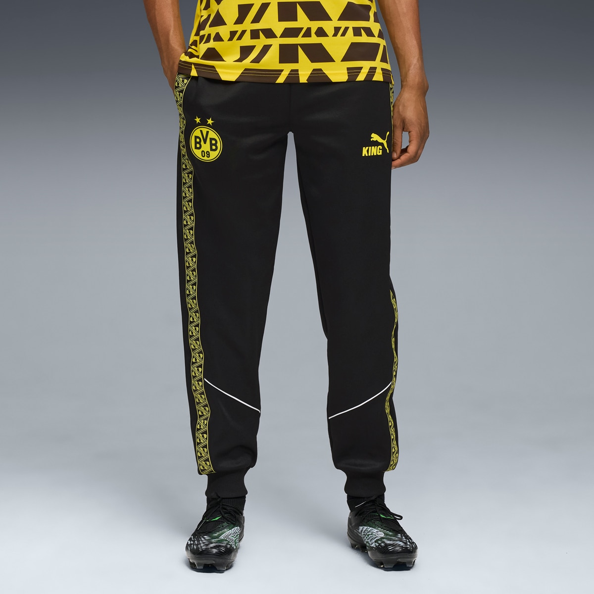 Calças de Homem BVB King Anthem Pants Preto-1