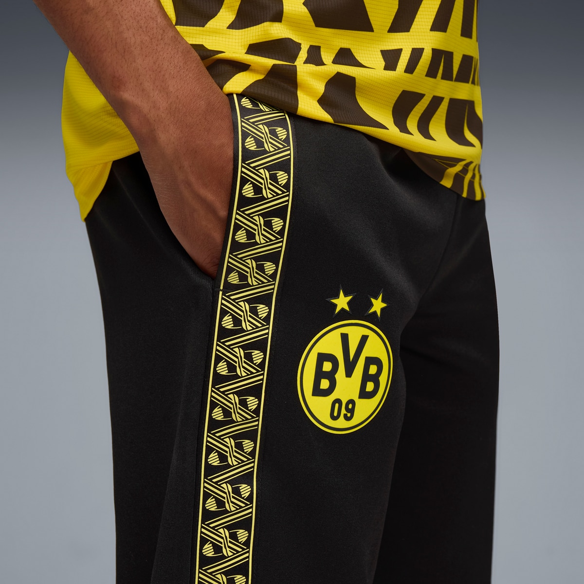 Calças de Homem BVB King Anthem Pants Preto-2