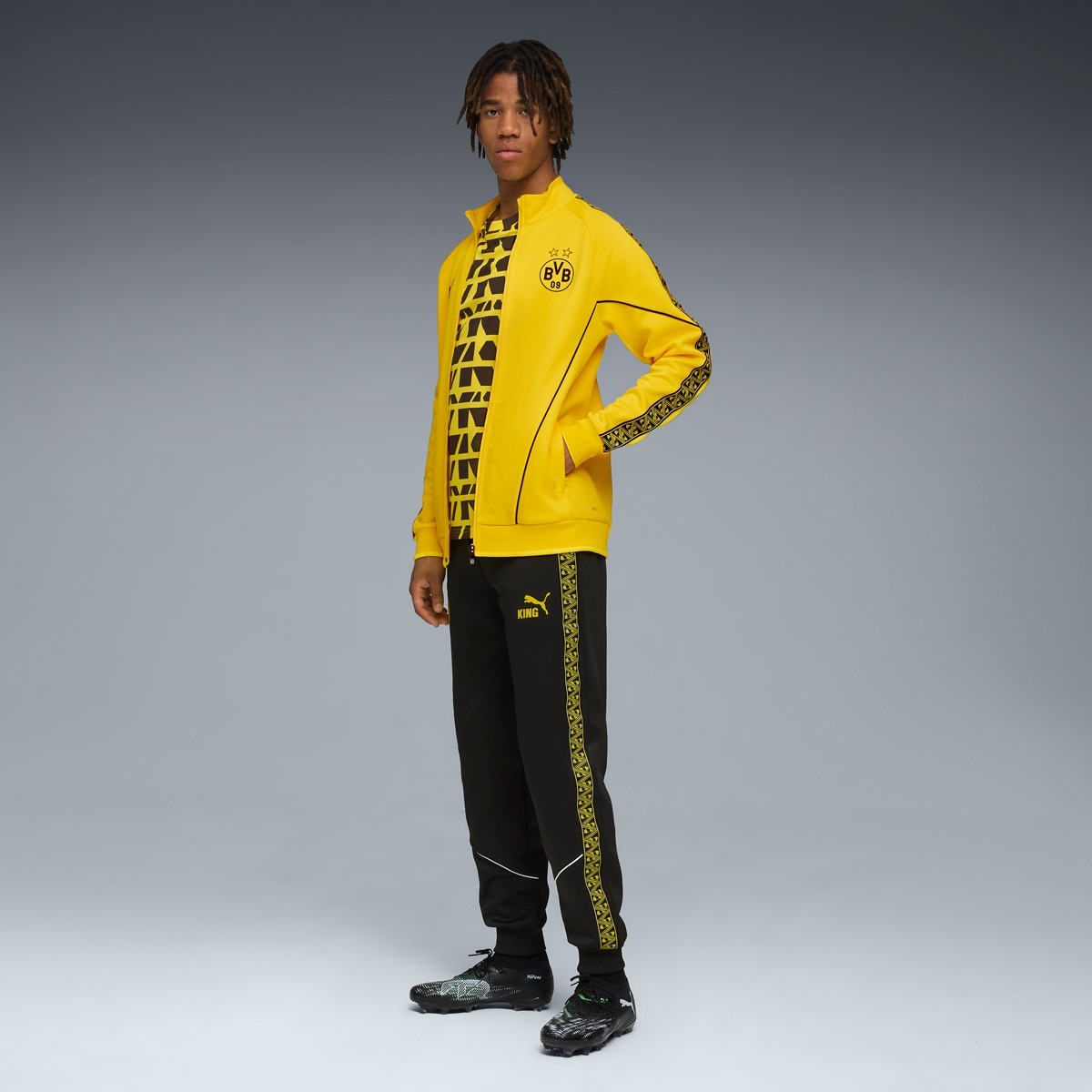 Calças de Homem BVB King Anthem Pants Preto-3