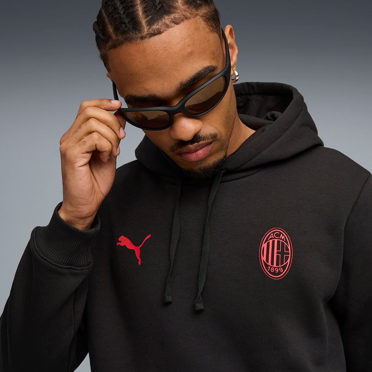 Sweatshirt de Homem ACM FtblESS Hoodie FL Preto-4