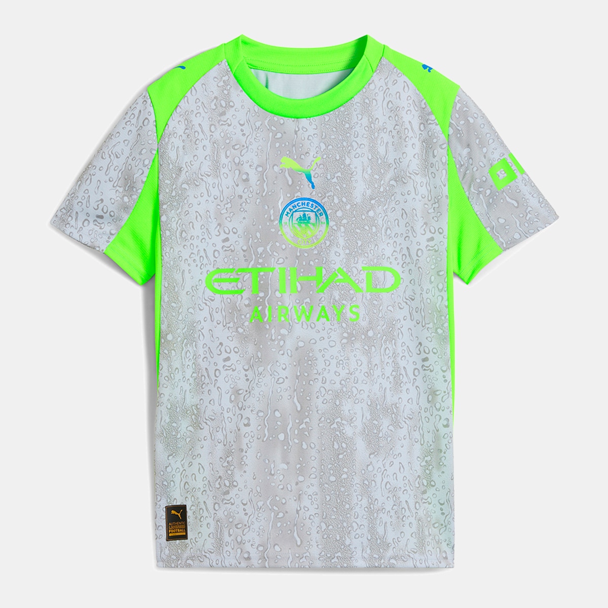 T-shirt de Futebol de homem MCFC 3rd Replica Jr Azul-1