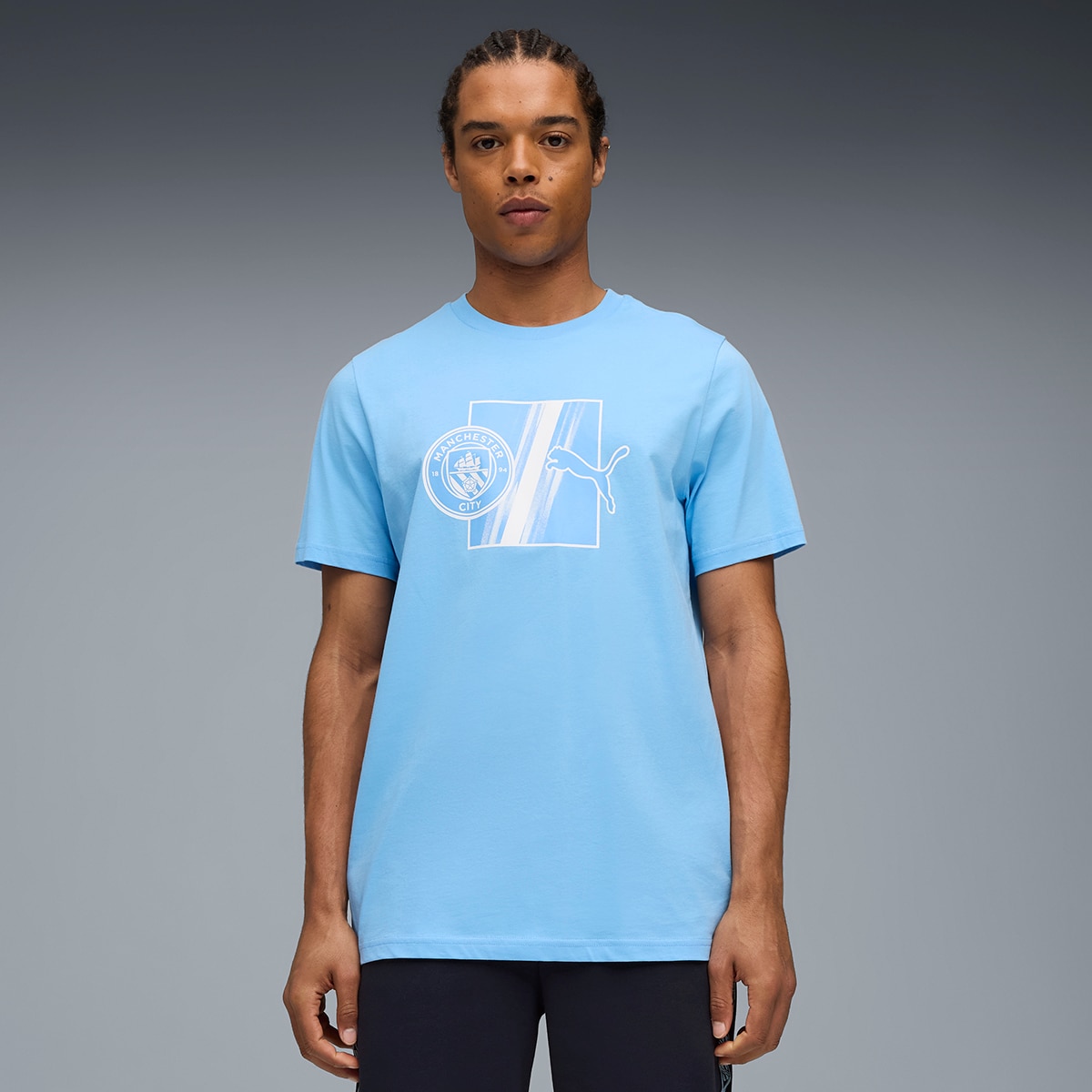 T-shirt de Futebol de Homem MCFC FtblCulture Tee Azul-1