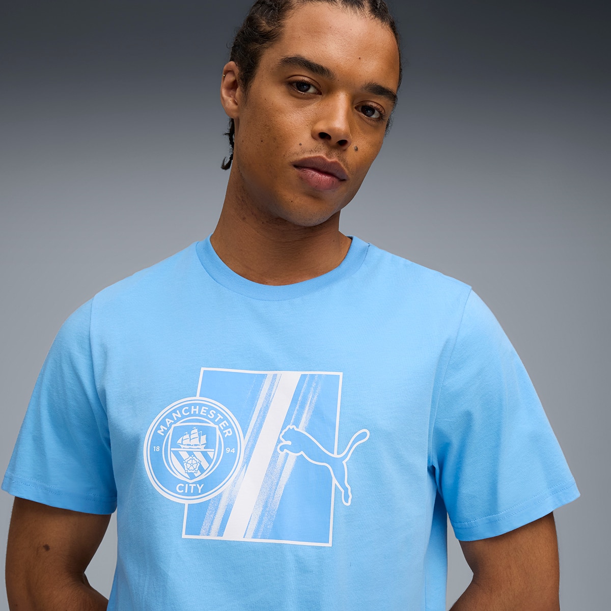 T-shirt de Futebol de Homem MCFC FtblCulture Tee Azul-3
