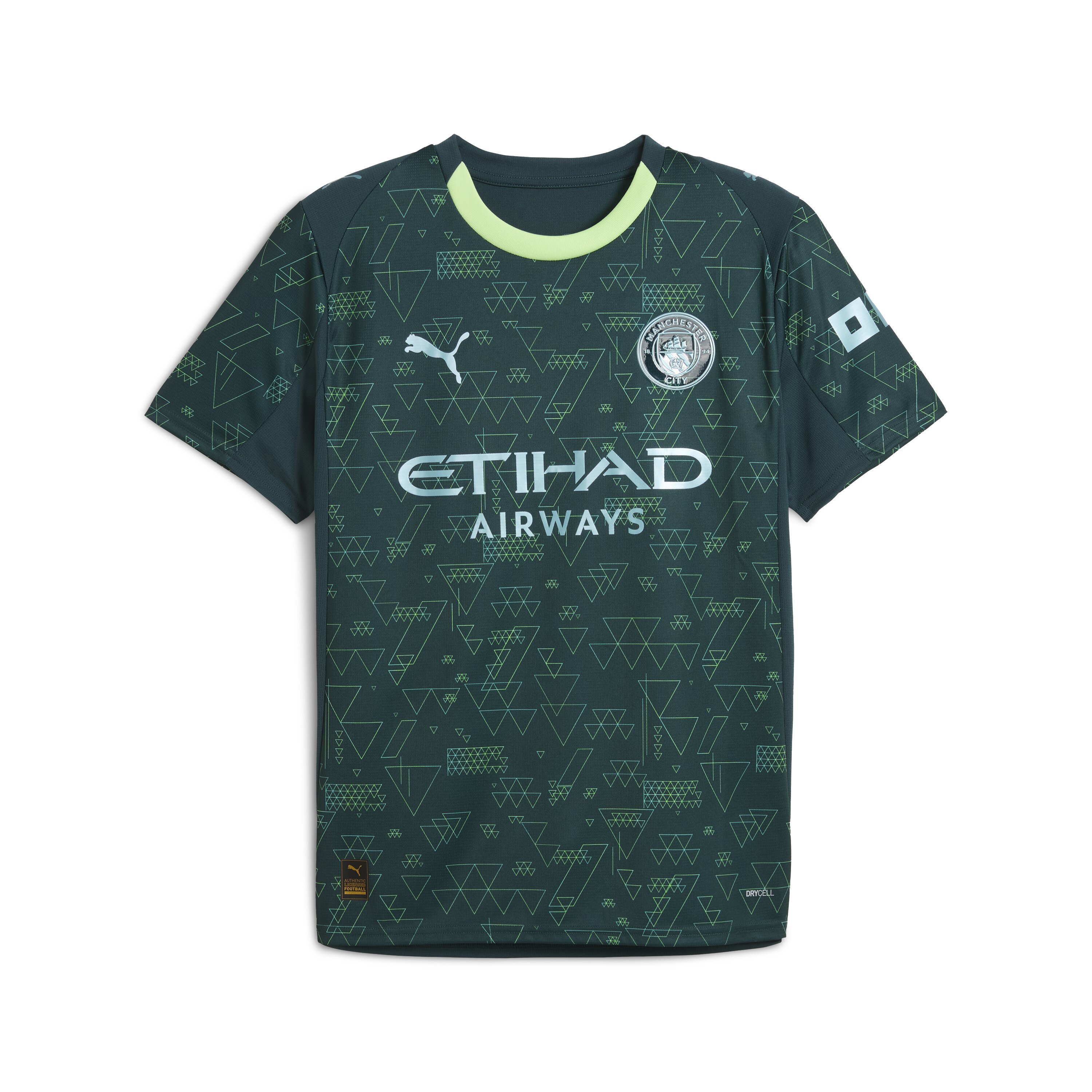 T-shirt de Futebol de Homem MCFC 4th Jersey Replica Verde-1