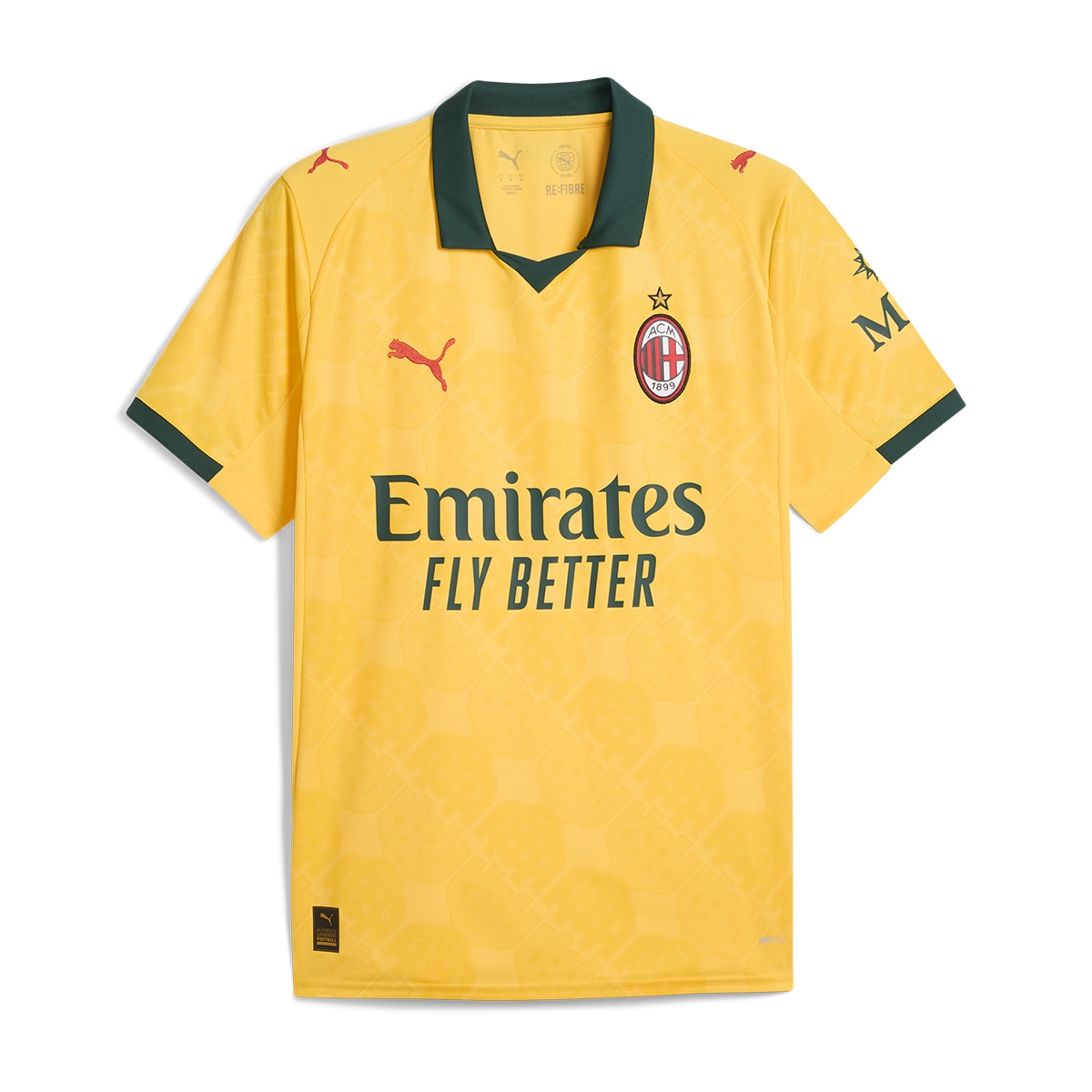 T-shirt de Futebol de Homem ACM 3rd Jersey Replica Amarelo-1
