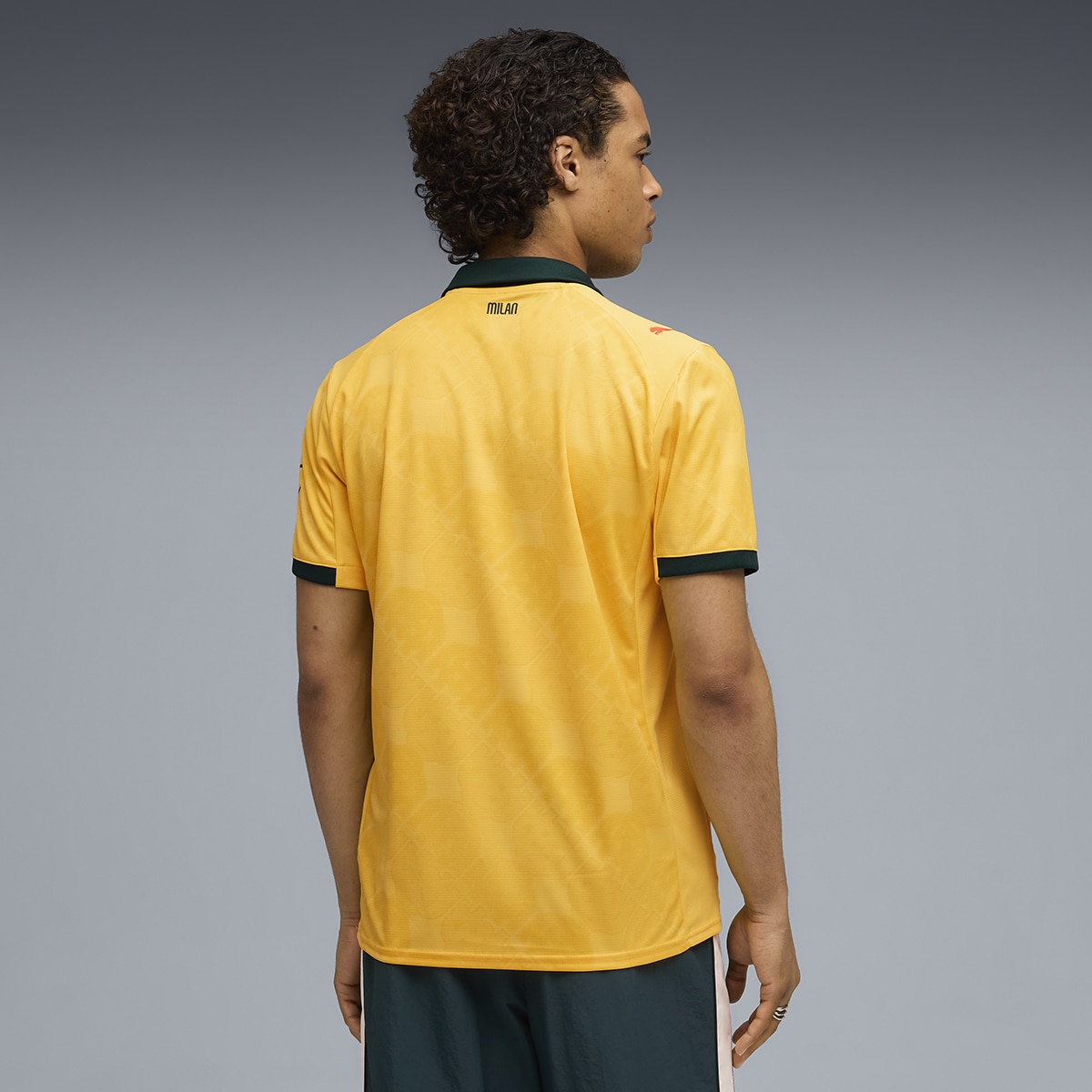 T-shirt de Futebol de Homem ACM 3rd Jersey Replica Amarelo-4