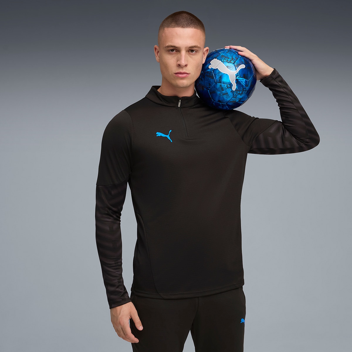 Casaco individualCUP de Homem 1/4 Zip-Top Preto-1