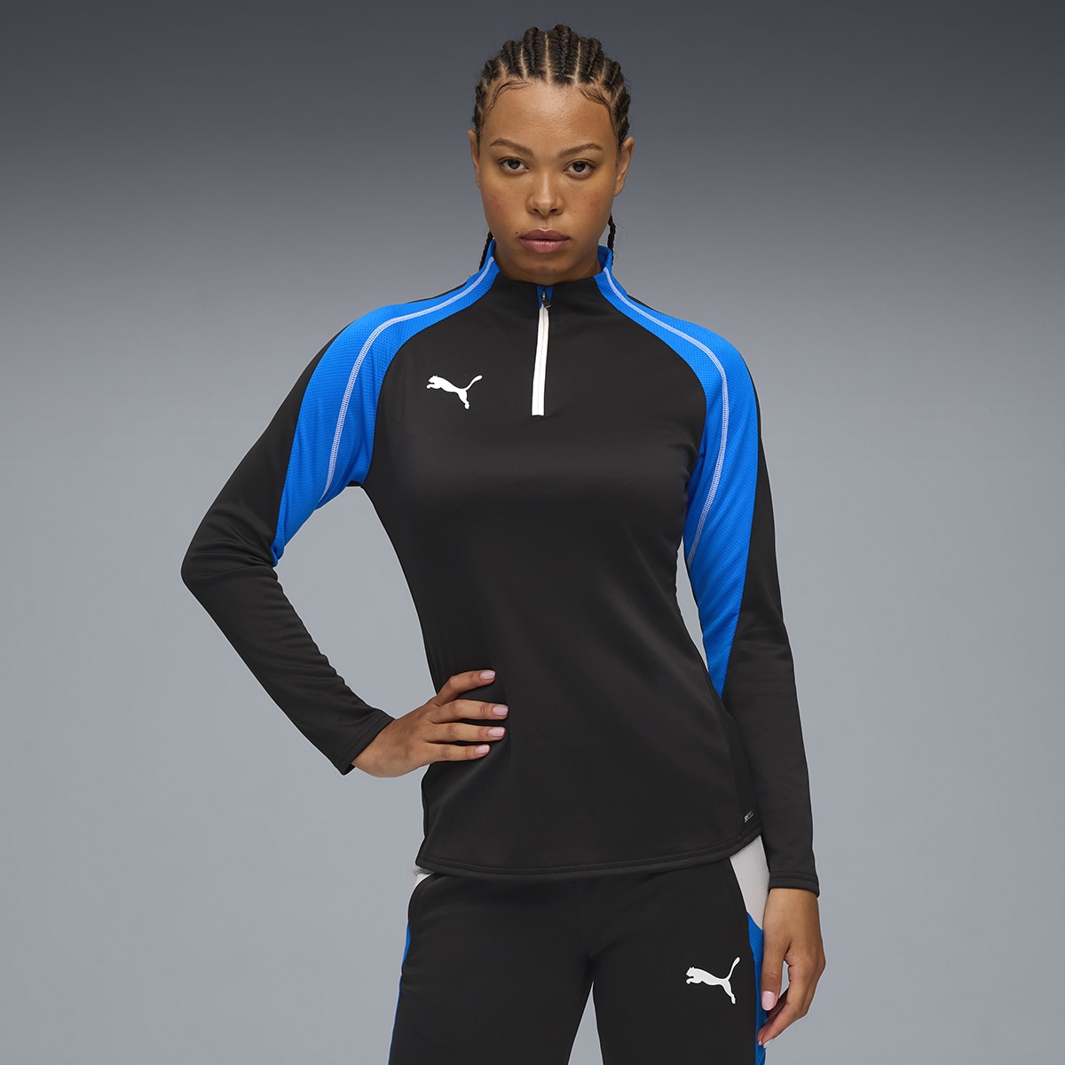 Casaco individualBLAZE de Mulher 1/4 Zip-Top Preto-3