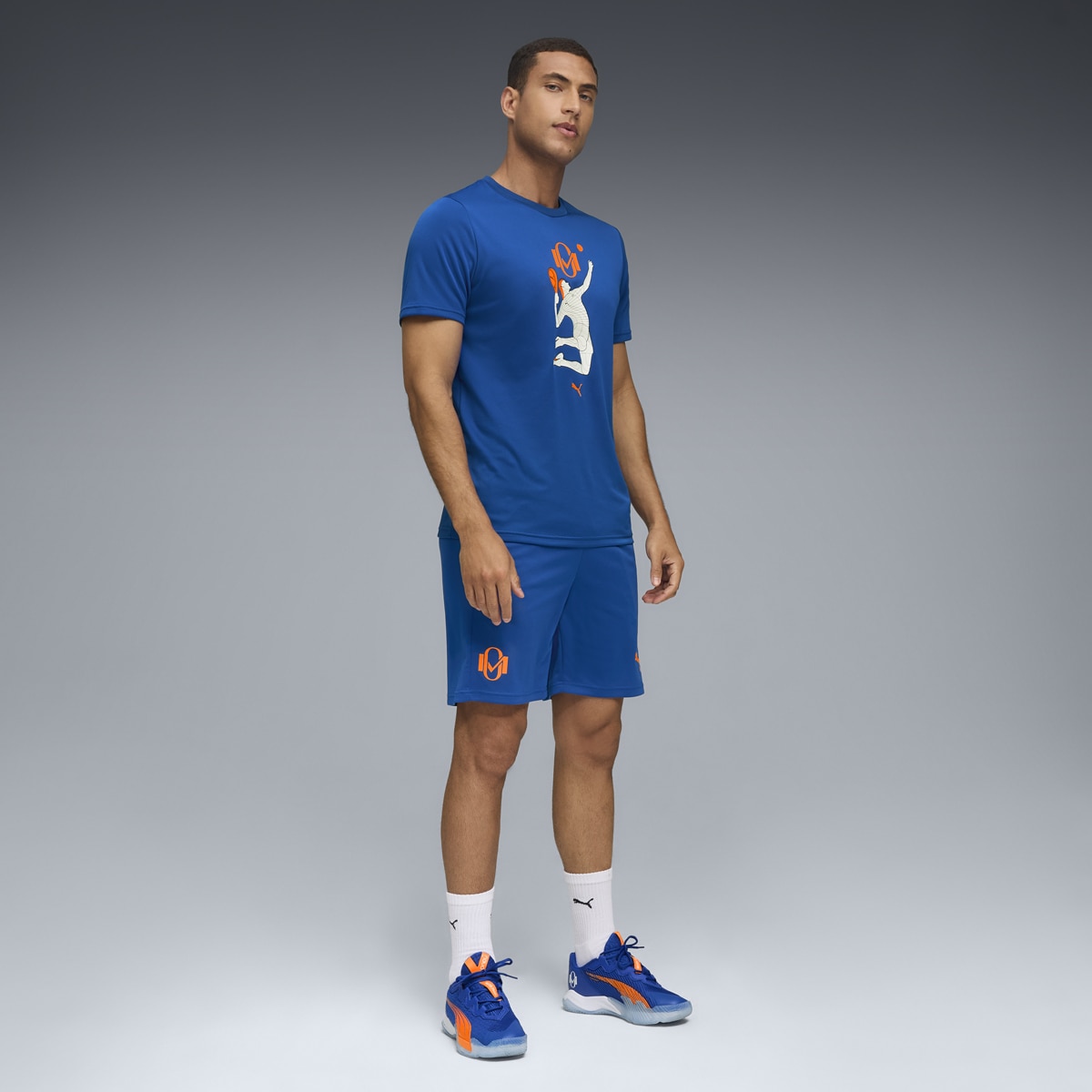 Calções de Homem Individual Momo Training Shorts Azul-5