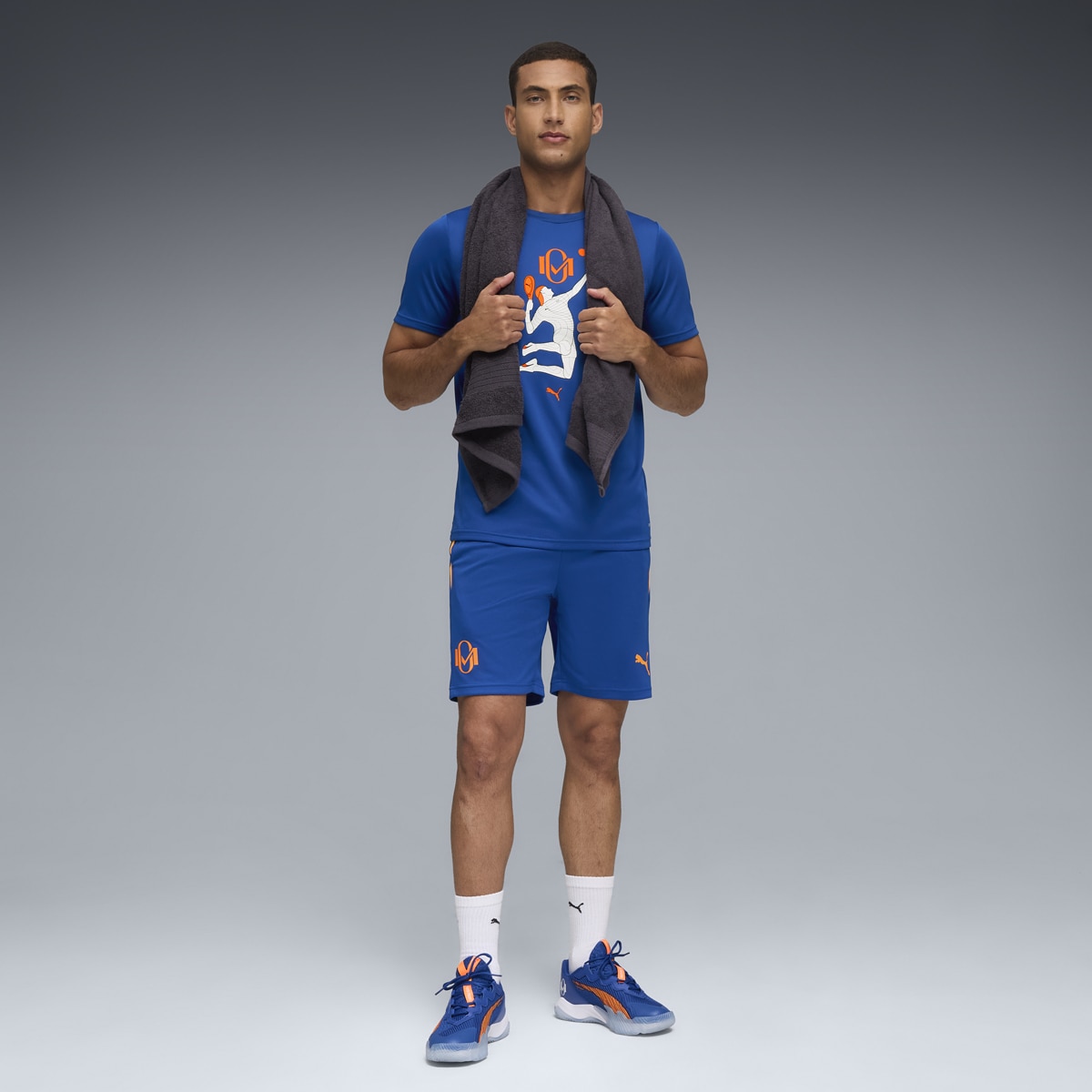 T-shirt de Futebol de homem Individual Momo Graphic Tee Azul-5