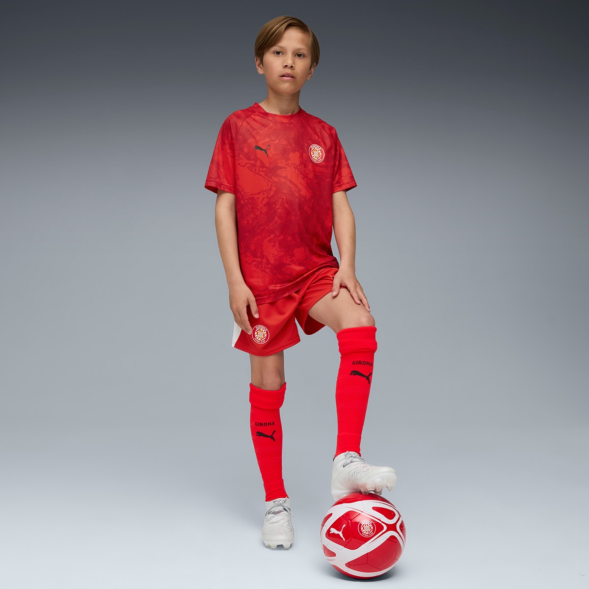 T-shirt de Futebol de Homem GFC Warm Up Jersey Jr Vermelho-4