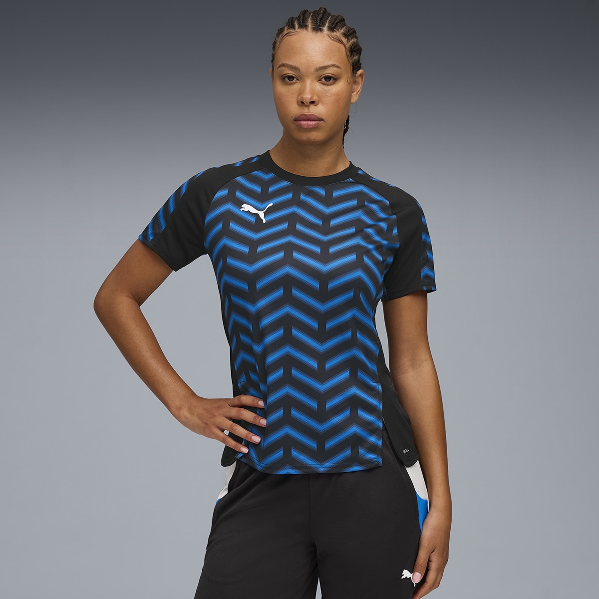 T-shirt de Futebol de Mulher individualBLAZE Jersey Preto-3