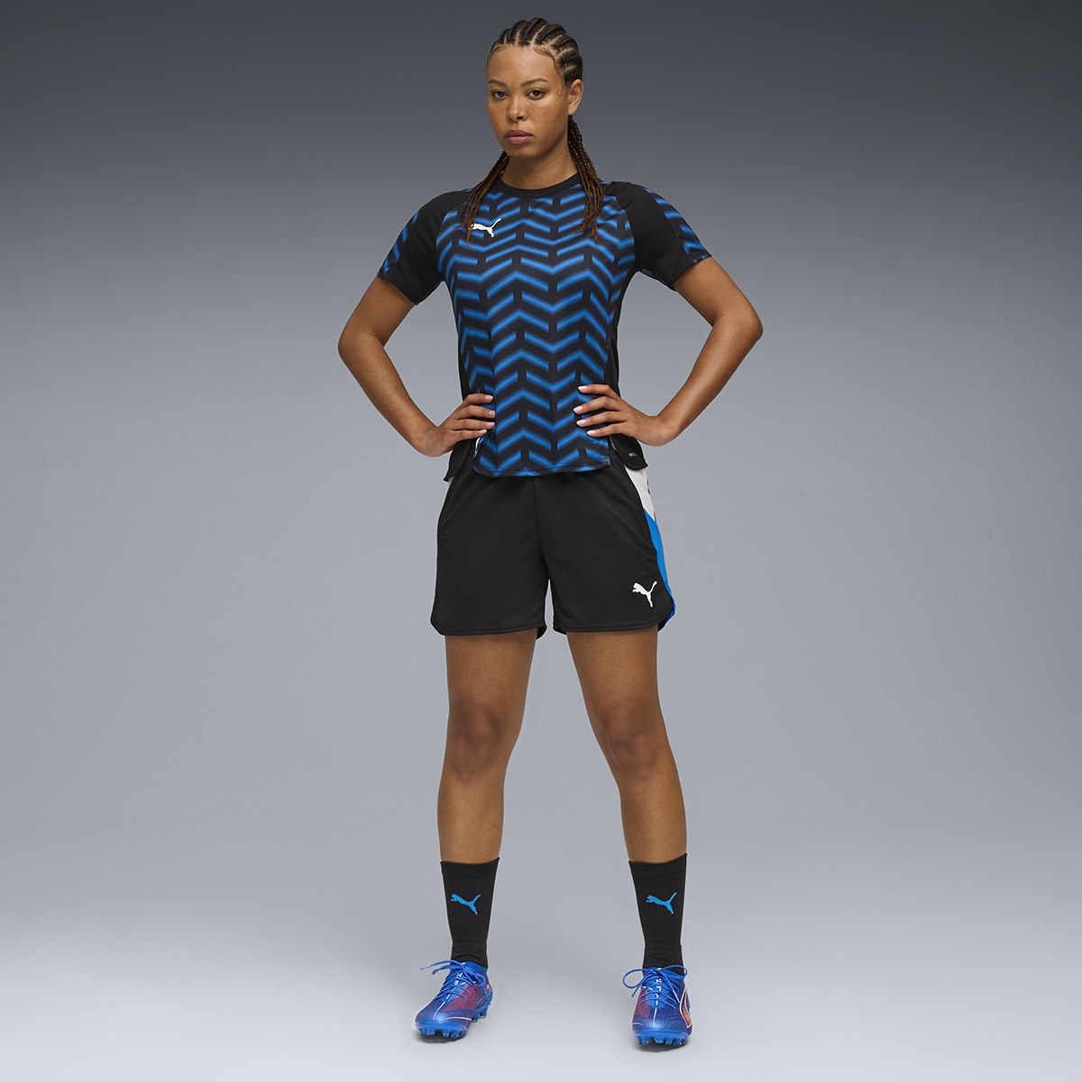 T-shirt de Futebol de Mulher individualBLAZE Jersey Preto-5